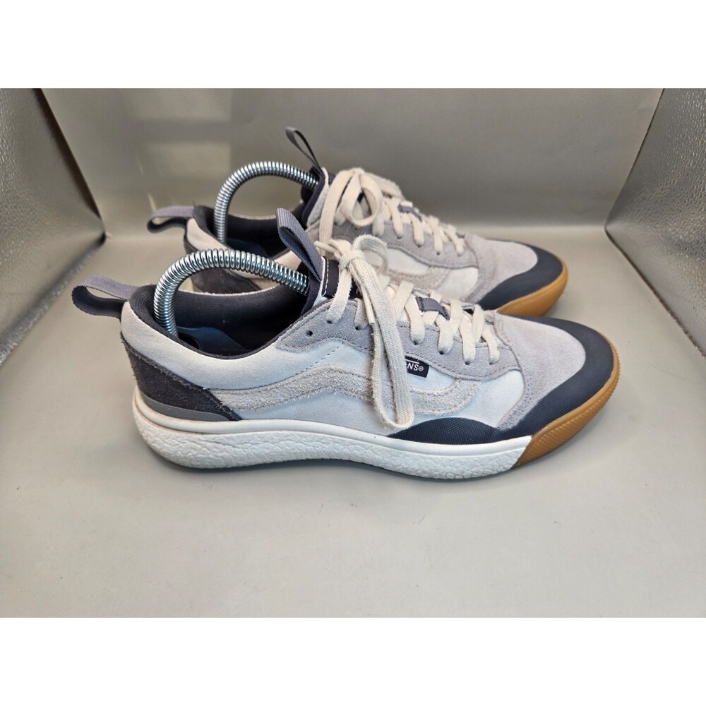 Vans Ultrarange Shoes Men's 7.5 Grey Blue Suede Gum Casual Athletic Gym Sneakers